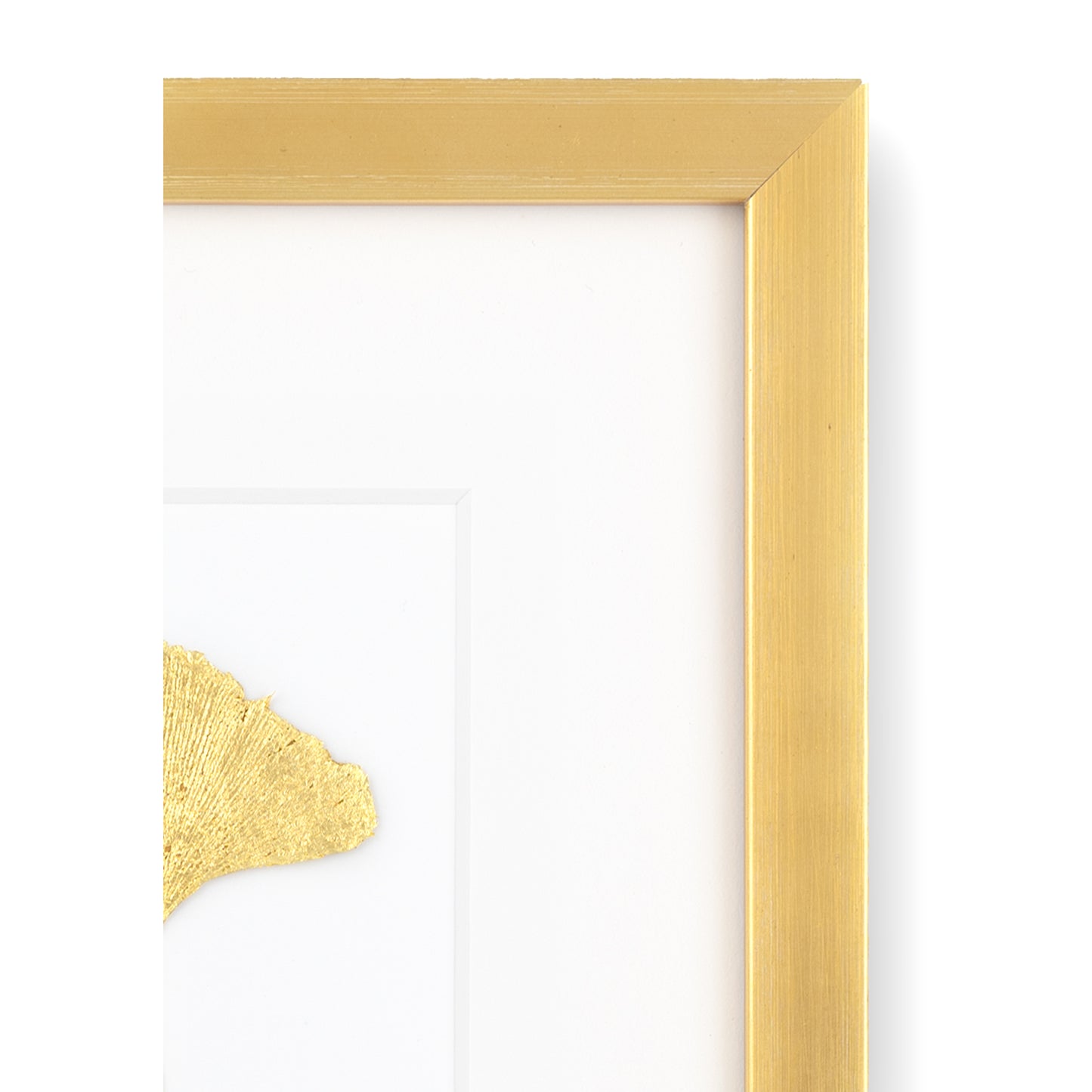 Goldenes Glück - Vergoldetes Ginkgoblatt mit Spruch, Freundschaft ist wie ein Baum. Es zählt nicht wie groß er ist, sondern wie tief seine Wurzeln sind. Poetisches Spruchbild mit Massivholzrahmen.