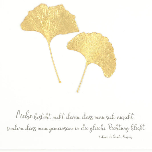 Liebe besteht nicht darin, dass man sich ansieht, sondern dass man gemeinsam in die gleiche Richtung blickt