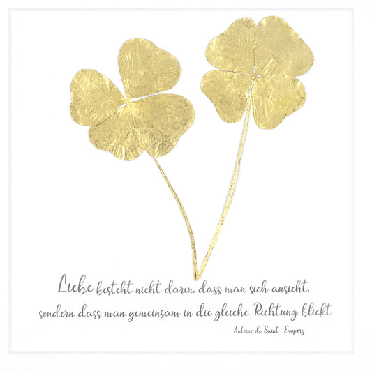 Liebe besteht nicht darin, dass man sich ansieht, sondern dass man gemeinsam in die gleiche Richtung blickt