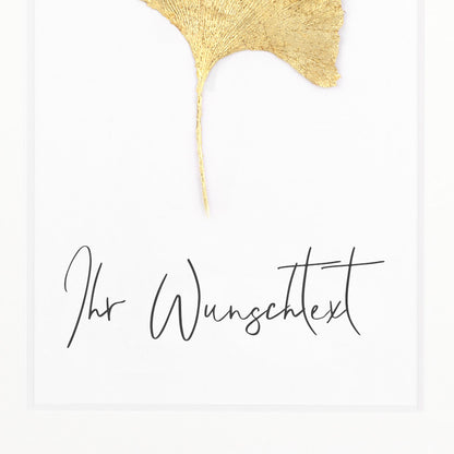 Echtes Ginkgoblatt - mit eigenem Spruch/Text