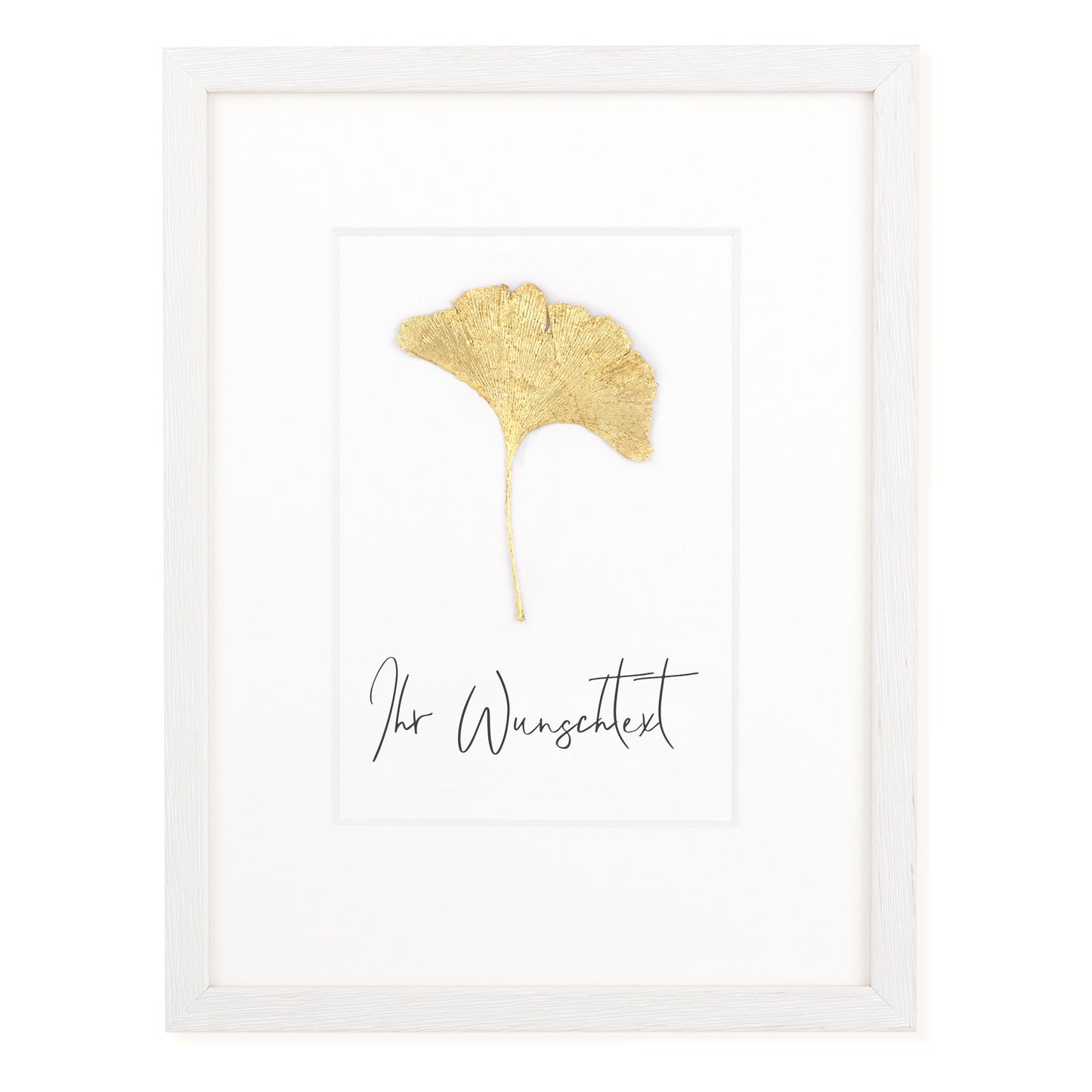 Echtes Ginkgoblatt - mit eigenem Spruch/Text